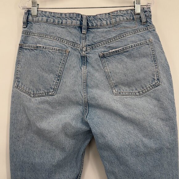 ZARA Distressed Ripped High Rise Ankle Length Jeans Women's 10 - Picture 5 of 9